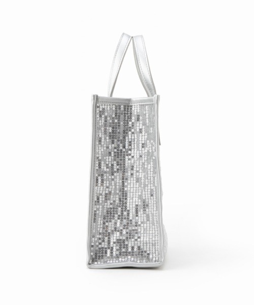 Casselini（キャセリーニ）の「Casselini(キャセリーニ)スパンコールボックストート（ハンドバッグ・レディース・ホワイト/ブラック/シルバー・FREE）」の11枚目の写真