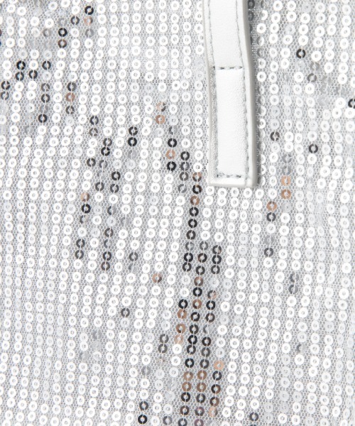 Casselini（キャセリーニ）の「Casselini(キャセリーニ)スパンコールボックストート（ハンドバッグ・レディース・ホワイト/ブラック/シルバー・FREE）」の21枚目の写真