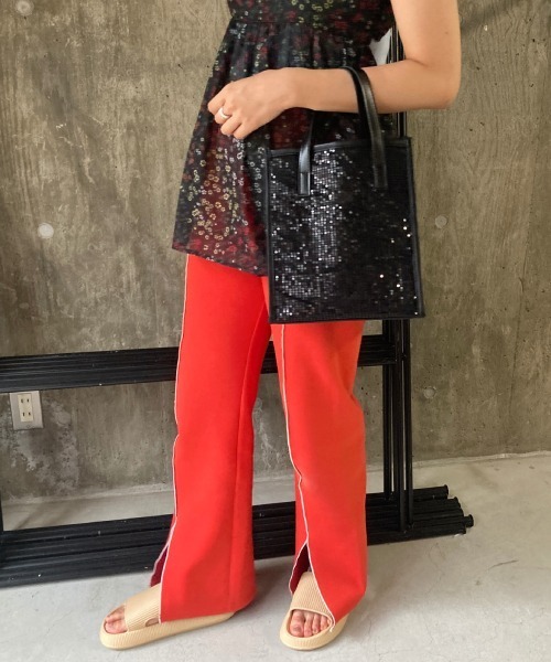 Casselini（キャセリーニ）の「Casselini(キャセリーニ)スパンコールボックストート（ハンドバッグ・レディース・ホワイト/ブラック/シルバー・FREE）」の20枚目の写真