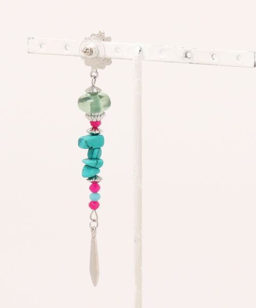 チャイハネ(チャイハネ)の「【チャイハネ】スタンコンチョピアス1pcs片耳用(ピアス(片耳用)・レディース・ピンク/オレンジ・FREE)」の6枚目の写真