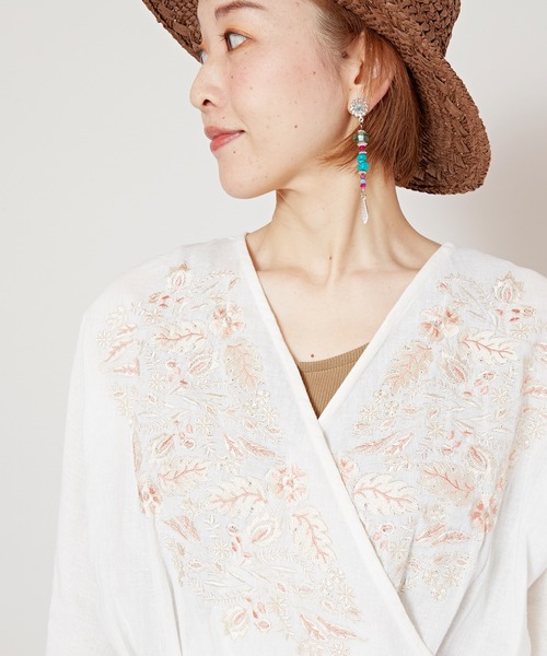 チャイハネ(チャイハネ)の「【チャイハネ】スタンコンチョピアス1pcs片耳用(ピアス(片耳用)・レディース・ピンク/オレンジ・FREE)」の8枚目の写真