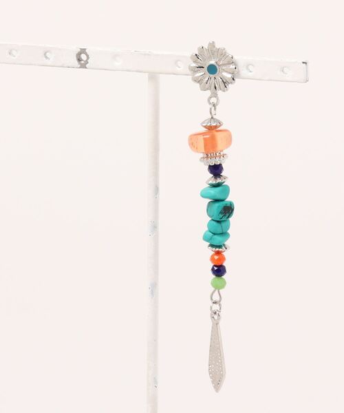 チャイハネ(チャイハネ)の「【チャイハネ】スタンコンチョピアス1pcs片耳用(ピアス(片耳用)・レディース・ピンク/オレンジ・FREE)」の3枚目の写真