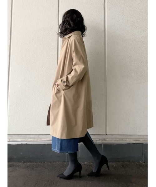 PLUS ONE（プラスワン）の「【PLUS ONE】ステンカラーコート（ステンカラーコート・メンズ・ブラック/ベージュ・M/L/XL）」の5枚目の写真