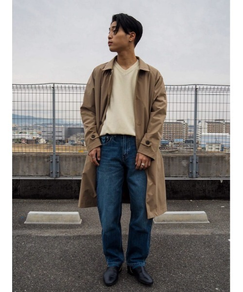 PLUS ONE（プラスワン）の「【PLUS ONE】ステンカラーコート（ステンカラーコート・メンズ・ブラック/ベージュ・M/L/XL）」の21枚目の写真