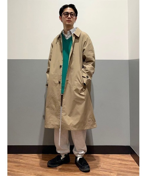 PLUS ONE（プラスワン）の「【PLUS ONE】ステンカラーコート（ステンカラーコート・メンズ・ブラック/ベージュ・M/L/XL）」の19枚目の写真