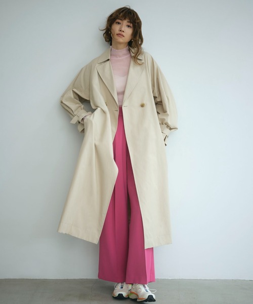 emmi（エミ）の「【emmi atelier】ハイウエストタックパンツ（スラックス・レディース・イエロー/ピンク/ブラック・1/0）」の6枚目の写真