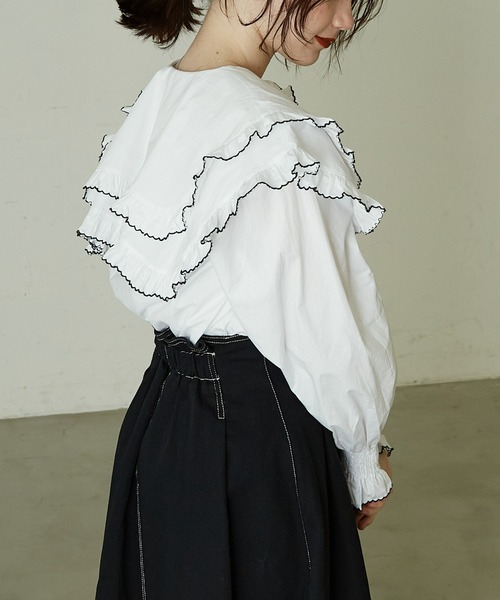 paravion（パラビオン）の「ダブルビックカラーブラウス（シャツ/ブラウス・レディース・ホワイト・FREE）」の5枚目の写真