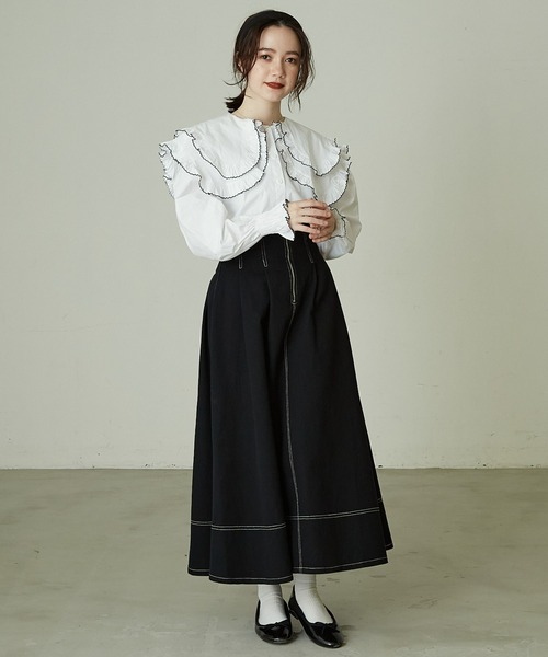 paravion（パラビオン）の「ダブルビックカラーブラウス（シャツ/ブラウス・レディース・ホワイト・FREE）」の8枚目の写真