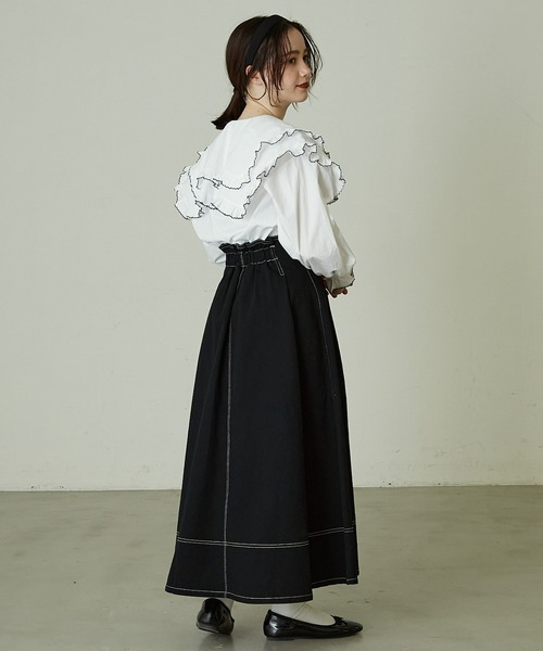 paravion（パラビオン）の「ダブルビックカラーブラウス（シャツ/ブラウス・レディース・ホワイト・FREE）」の9枚目の写真