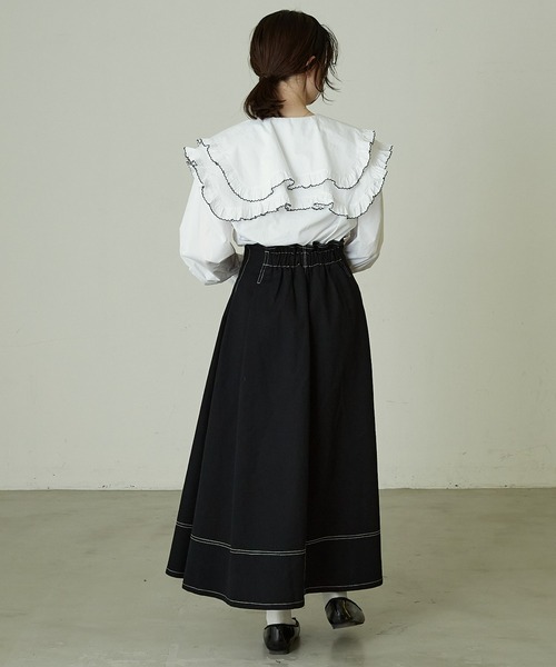 paravion（パラビオン）の「ダブルビックカラーブラウス（シャツ/ブラウス・レディース・ホワイト・FREE）」の10枚目の写真