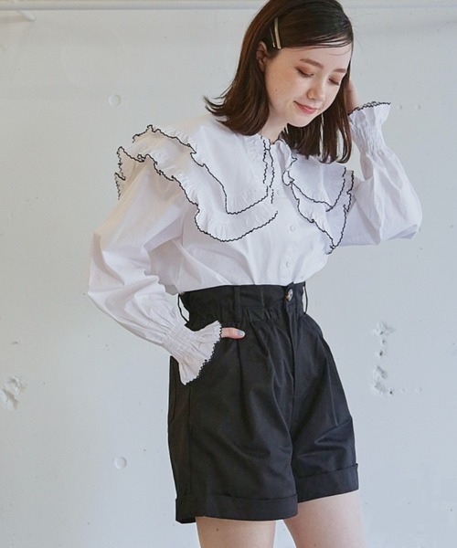 paravion（パラビオン）の「ダブルビックカラーブラウス（シャツ/ブラウス・レディース・ホワイト・FREE）」の15枚目の写真