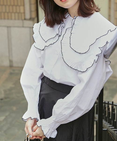 paravion（パラビオン）の「ダブルビックカラーブラウス（シャツ/ブラウス・レディース・ホワイト・FREE）」の17枚目の写真