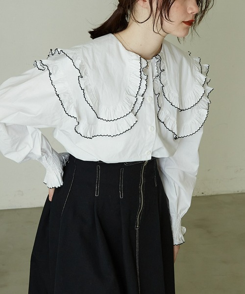 paravion（パラビオン）の「ダブルビックカラーブラウス（シャツ/ブラウス・レディース・ホワイト・FREE）」の19枚目の写真