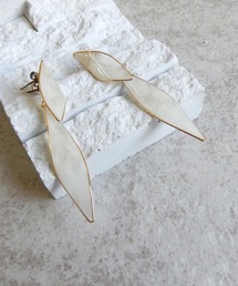 The Rule ザルール : Leaf 2way pierced earring 2連リーフ ピアス