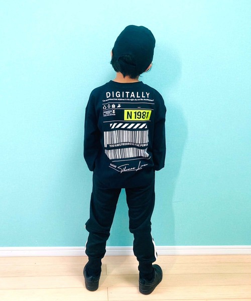 THE CASUAL（カジュアル）の「切り替え裾リブパンツ（スウェットパンツ・キッズ・ダークグリーン/杢グレー/ブラック/ネイビー/ベージュ/チャコール・110cm/120cm/130cm/140cm/150cm/160cm）」の9枚目の写真