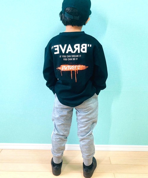 THE CASUAL（カジュアル）の「切り替え裾リブパンツ（スウェットパンツ・キッズ・ダークグリーン/杢グレー/ブラック/ネイビー/ベージュ/チャコール・110cm/120cm/130cm/140cm/150cm/160cm）」の14枚目の写真