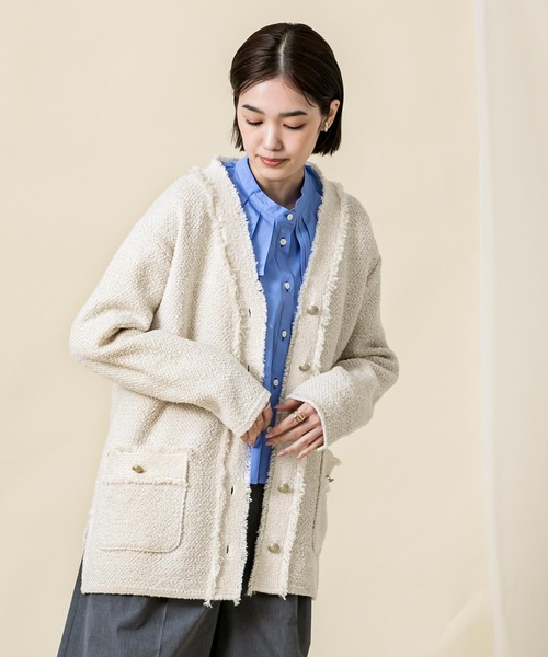 GreadyBrilliant グレディブリリアン　美品ツイードショートPコート セール】ツィードショートPコート（ピーコート）｜Gready Brilliant