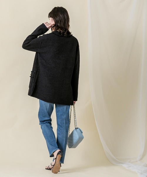 Gready Brilliant（グレディブリリアン）の「綿混ツィード調フリンジV