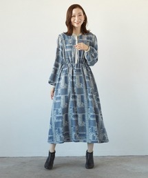 PAPAVER（パパヴェル）の「【PAPAVER】バンドカラー配色OP（ワンピース）」