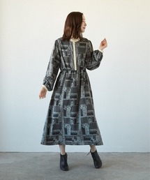 PAPAVER（パパヴェル）の「【PAPAVER】バンドカラー配色OP（ワンピース）」