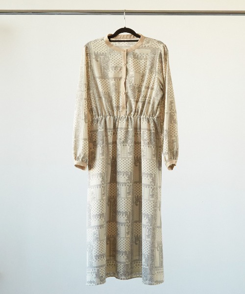 PAPAVER（パパヴェル）の「【PAPAVER】バンドカラー配色OP（ワンピース・レディース・キナリ/ブラック/ブルー・MEDIUM）」の14枚目の写真