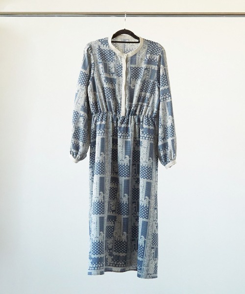 PAPAVER（パパヴェル）の「【PAPAVER】バンドカラー配色OP（ワンピース・レディース・キナリ/ブラック/ブルー・MEDIUM）」の15枚目の写真