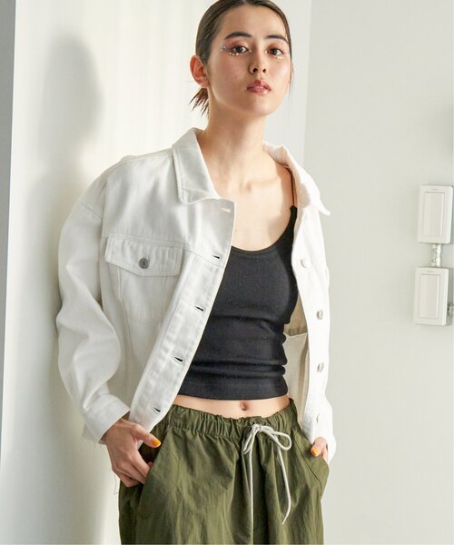 VENCEEXCHANGE（ヴァンスエクスチェンジ）の「カットオフデニムジャケット（デニムジャケット・レディース・ブラック/オフホワイト/ブルー系その他・M）」の13枚目の写真