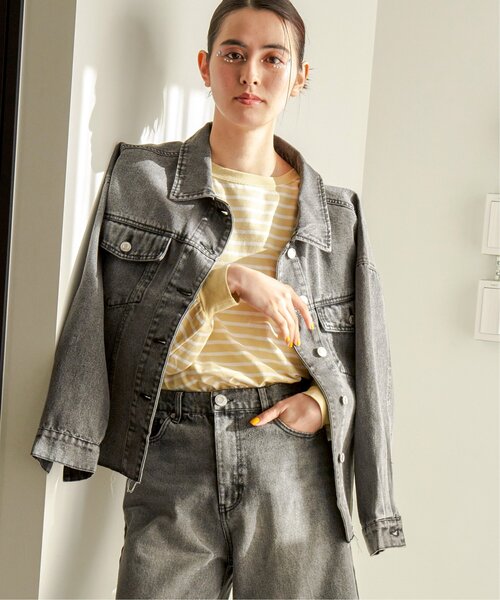 VENCEEXCHANGE（ヴァンスエクスチェンジ）の「カットオフデニムジャケット（デニムジャケット・レディース・ブラック/オフホワイト/ブルー系その他・M）」の18枚目の写真