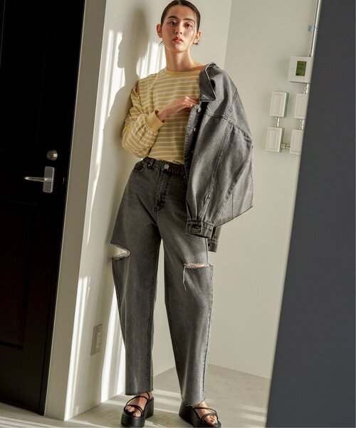 VENCEEXCHANGE（ヴァンスエクスチェンジ）の「カットオフデニムジャケット（デニムジャケット・レディース・ブラック/オフホワイト/ブルー系その他・M）」の20枚目の写真