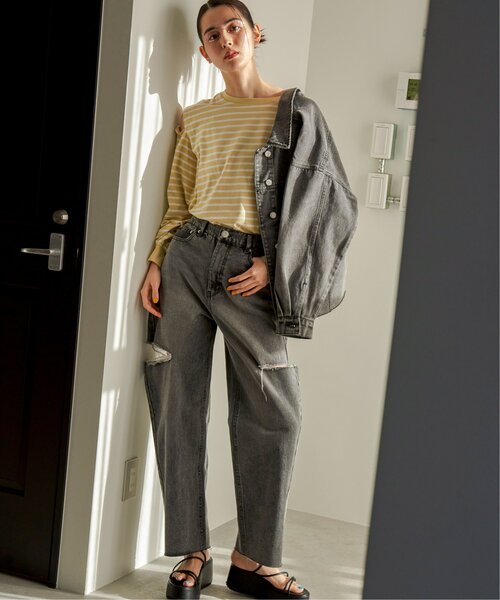 VENCEEXCHANGE（ヴァンスエクスチェンジ）の「カットオフデニムジャケット（デニムジャケット・レディース・ブラック/オフホワイト/ブルー系その他・M）」の21枚目の写真