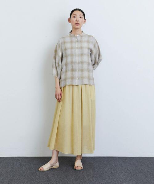 LOISIR（ロワズィール）の「リネンオンブレ・チェックボトル