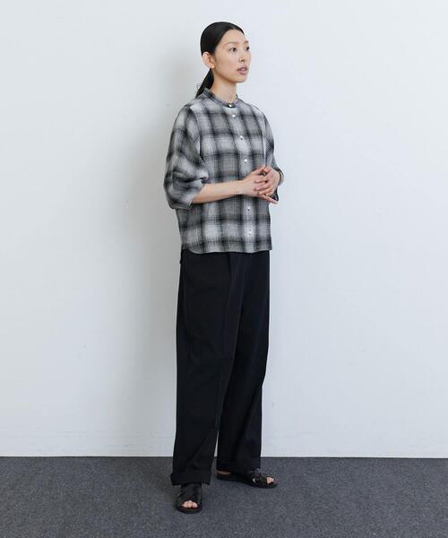 LOISIR（ロワズィール）の「リネンオンブレ・チェックボトル