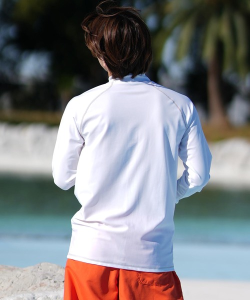 Reebok/リーボック ハイネックラッシュガード フルジップ/無地ワン