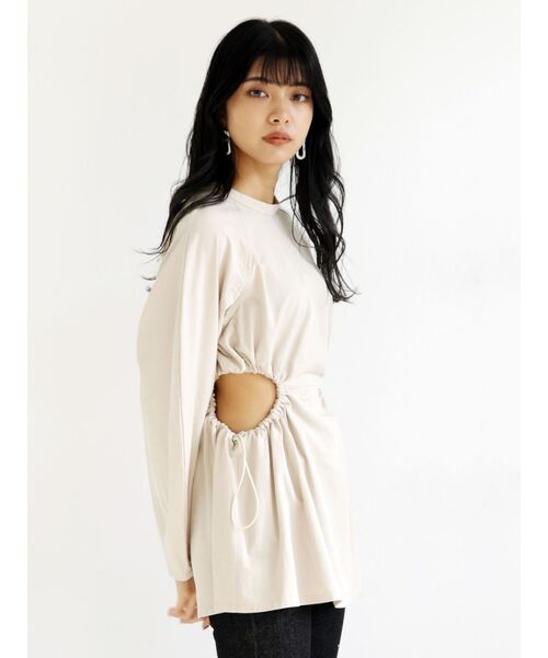 MURUA(ムルーア)の「サイドオープンブラウス(シャツ/ブラウス・レディース・ブラック/ベージュ・FREE)」の15枚目の写真