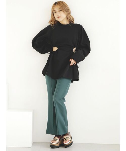 MURUA(ムルーア)の「サイドオープンブラウス(シャツ/ブラウス・レディース・ブラック/ベージュ・FREE)」の17枚目の写真