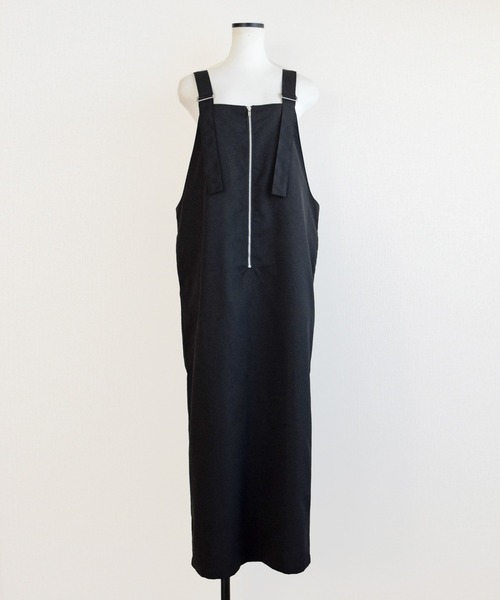 Marient(マリエント)の「ツイルジャンパーSK(ジャンパースカート・レディース・ブラック/アイボリー・FREE)」の4枚目の写真