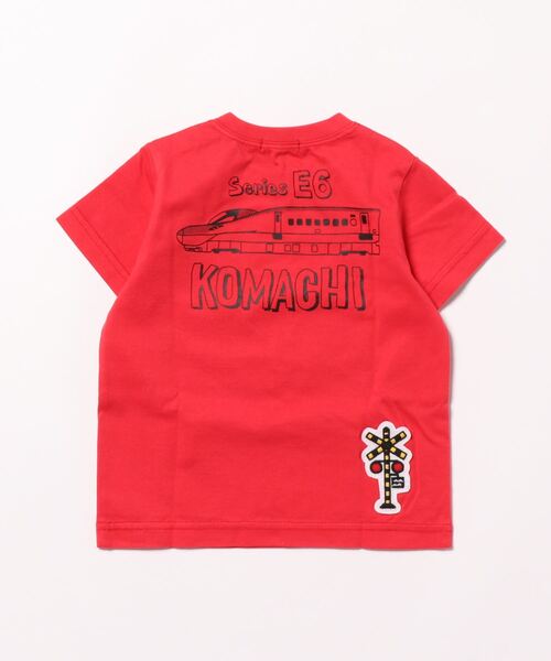 Moujonjon(ムージョンジョン)の「新幹線電車プリント半袖Tシャツ(Tシャツ/カットソー・キッズ・エメラルド/グレー/レッド・90/100/110/120/130)」の4枚目の写真