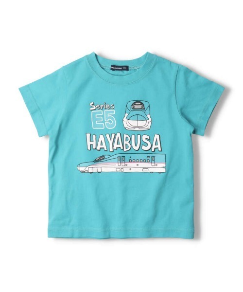Moujonjon(ムージョンジョン)の「新幹線電車プリント半袖Tシャツ(Tシャツ/カットソー・キッズ・エメラルド/グレー/レッド・90/100/110/120/130)」の1枚目の写真