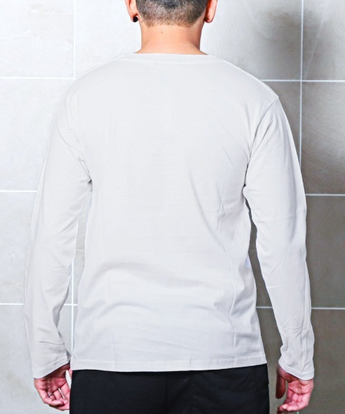 LUXSTYLE(ラグスタイル)の「ワンポイントロゴプリントロンT(Tシャツ/カットソー・メンズ・ブラック/サックスブルー/ホワイト・XL/M/L)」の4枚目の写真