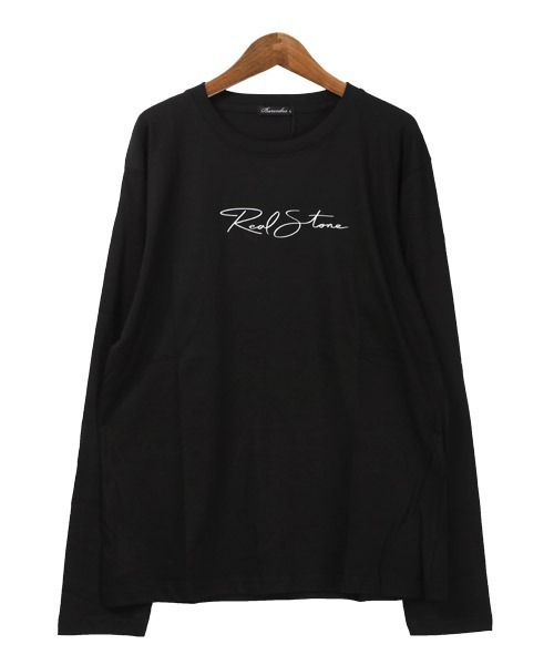 LUXSTYLE(ラグスタイル)の「ワンポイントロゴプリントロンT(Tシャツ/カットソー・メンズ・ブラック/サックスブルー/ホワイト・XL/M/L)」の10枚目の写真