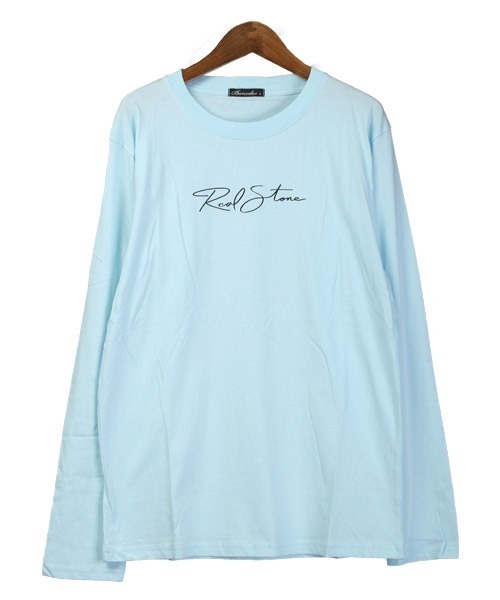 LUXSTYLE(ラグスタイル)の「ワンポイントロゴプリントロンT(Tシャツ/カットソー・メンズ・ブラック/サックスブルー/ホワイト・XL/M/L)」の11枚目の写真