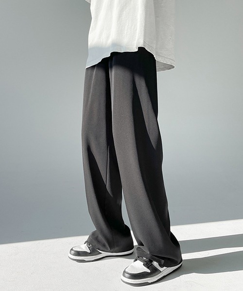 Ressaca（レサーカ）の「ルーズストレート ワイドシルエット イージースラックスパンツ（スラックス・メンズ・ホワイト/ブラック/グレー・M/L/XL）」の3枚目の写真
