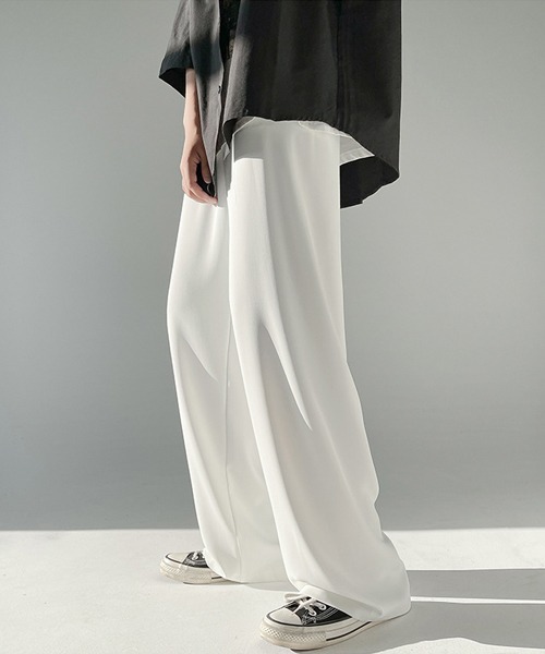 Ressaca（レサーカ）の「ルーズストレート ワイドシルエット イージースラックスパンツ（スラックス・メンズ・ホワイト/ブラック/グレー・M/L/XL）」の8枚目の写真