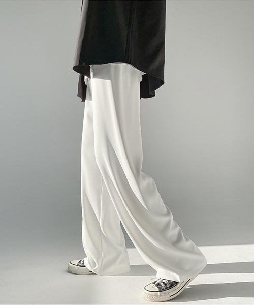 Ressaca（レサーカ）の「ルーズストレート ワイドシルエット イージースラックスパンツ（スラックス・メンズ・ホワイト/ブラック/グレー・M/L/XL）」の9枚目の写真