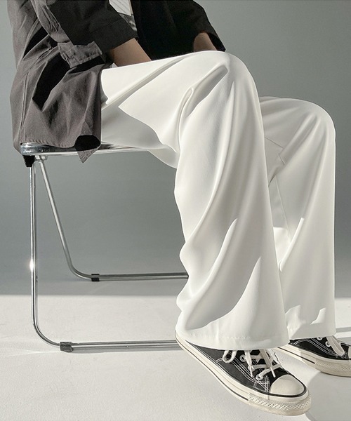 Ressaca（レサーカ）の「ルーズストレート ワイドシルエット イージースラックスパンツ（スラックス・メンズ・ホワイト/ブラック/グレー・M/L/XL）」の11枚目の写真