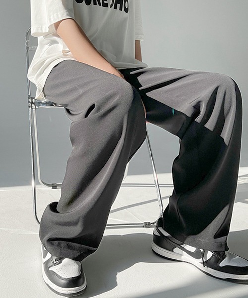 Ressaca（レサーカ）の「ルーズストレート ワイドシルエット イージースラックスパンツ（スラックス・メンズ・ホワイト/ブラック/グレー・M/L/XL）」の12枚目の写真