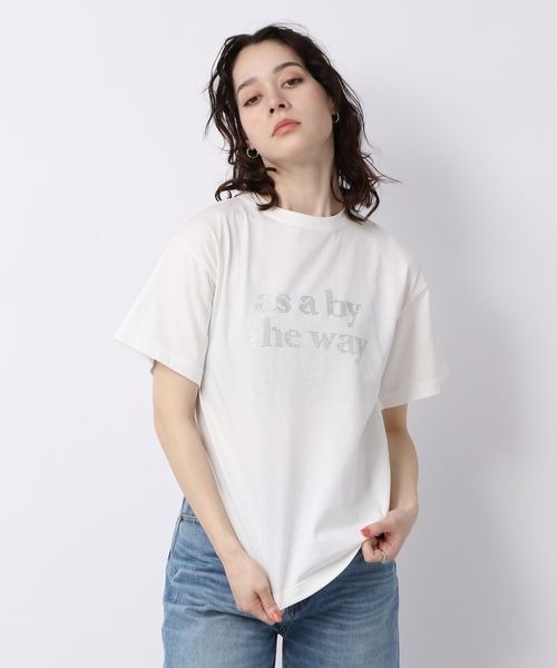 JEANASIS(ジーナシス)の「ラインストーンロゴTEE/197809(Tシャツ/カットソー・レディース・ホワイト/ブラック・FREE)」の13枚目の写真