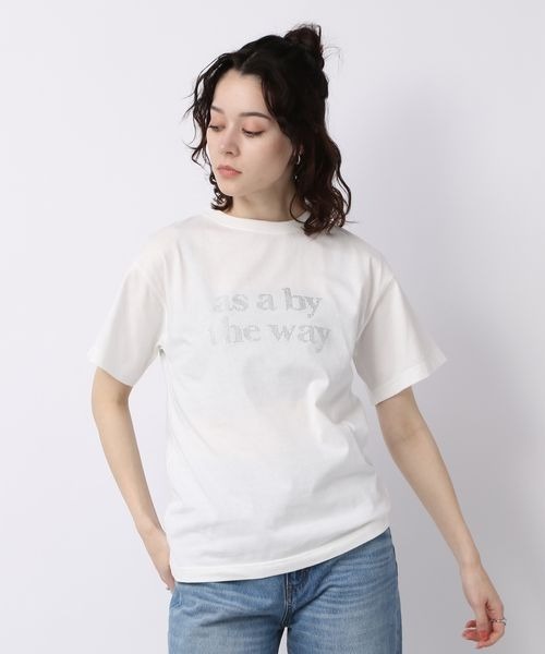 JEANASIS(ジーナシス)の「ラインストーンロゴTEE/197809(Tシャツ/カットソー・レディース・ホワイト/ブラック・FREE)」の14枚目の写真