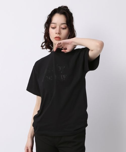 JEANASIS(ジーナシス)の「ラインストーンロゴTEE/197809(Tシャツ/カットソー・レディース・ホワイト/ブラック・FREE)」の17枚目の写真