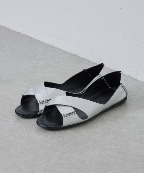 BEARDSLEY（ビアズリー）の「《CORSO ROMA /35～40サイズ》レザーサンダル（サンダル・レディース・シルバー/ブラウン・40/36/37/38/39/35）」の3枚目の写真